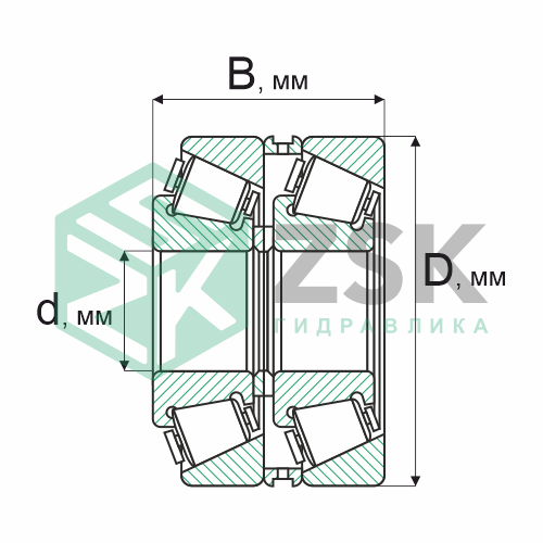 Роликовые подшипники Роликовые подшипники радиально-упорные Подшипник 1527360 300х620х315 1527360