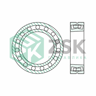 Самоустанавливающийся роликоподшипник для машин с колебательным механизмом