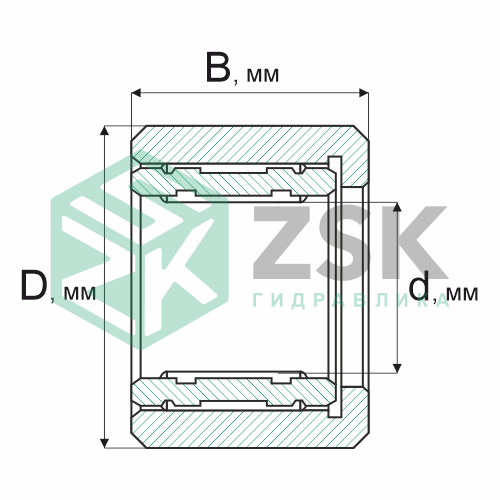 Игольчатые подшипники Игольчатые подшипники (ГОСТ) Подшипник 154910 50х62х25 154910