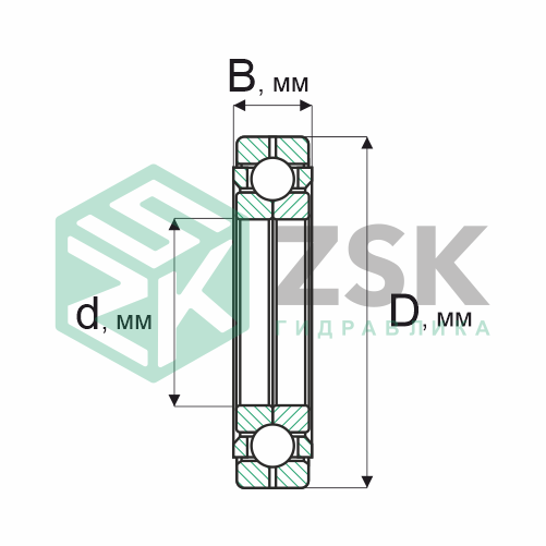 Шариковые подшипники Радиально-упорные шарикоподшипники Подшипник 126212 60х110х22 126212