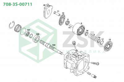 Komatsu 708-3S-00711 MAIN PUMP