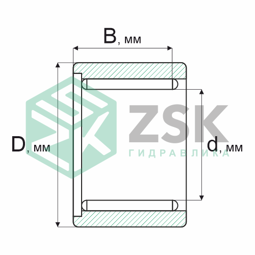 Игольчатые подшипники Игольчатые подшипники (ГОСТ) Подшипник 824912 60х85х55 824912