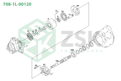 Komatsu 708-1L-00120 MAIN PUMP (HPV95)