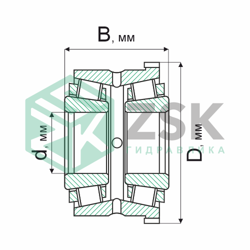 Роликовые подшипники Роликовые подшипники радиально-упорные Подшипник 697306 30х72х47 697306