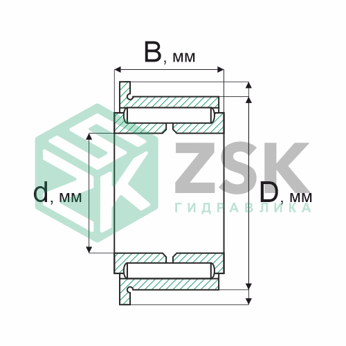 Игольчатые подшипники Игольчатые подшипники (ГОСТ) Подшипник 284710 52х87/78х46/42.5 284710