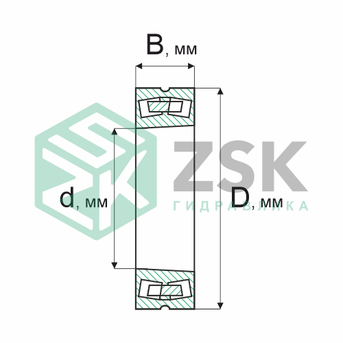 Самоустанавливающиеся подшипники Самоустанавливающиеся роликоподшипники Подшипник 21316-E 1 80х170х39 21316-E 1