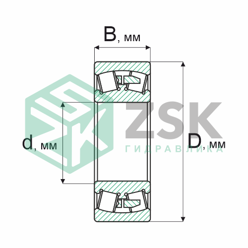 Роликовые подшипники Роликовые подшипники радиальные сферические Подшипник 113611 55х120х43 113611
