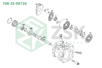 Komatsu 708-3S-00720 MAIN PUMP