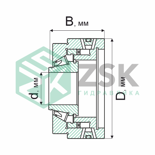 Роликовые подшипники Роликовые подшипники радиально-упорные Подшипник 117944 219х300х106 117944
