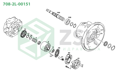 Komatsu 708-2L-00151 MAIN PUMP (HPV95+95)