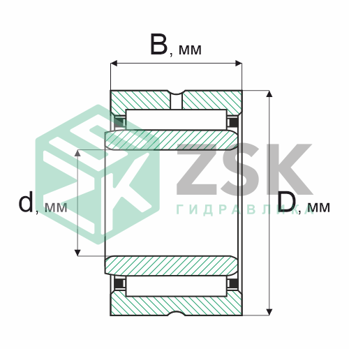 Игольчатые подшипники Игольчатые подшипники с массивными кольцами Подшипник NA 4907-XL 35х55х20 NA 4907-XL
