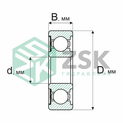 Шариковые подшипники Радиальные сферические шарикоподшипники Подшипник 60805 25х47х15 60805
