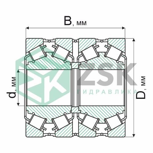 Роликовые подшипники Роликовые подшипники радиально-упорные Подшипник 777770 350х590х420 777770