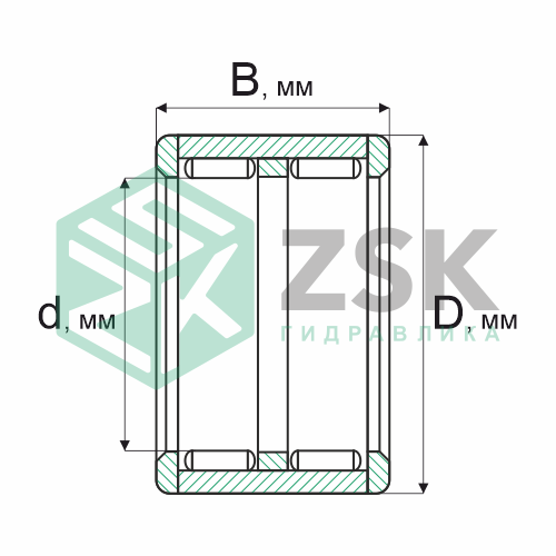Игольчатые подшипники Игольчатые подшипники (ГОСТ) Подшипник 894713 65х80х45 894713