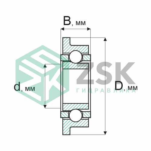 Шариковые подшипники Радиально-упорные шарикоподшипники Подшипник 836076 6х10х2.5 836076