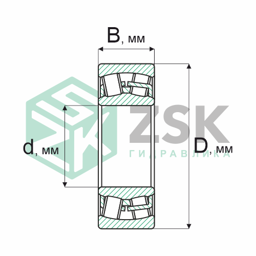 Роликовые подшипники Роликовые подшипники радиальные сферические Подшипник 53505 25х52х18 53505